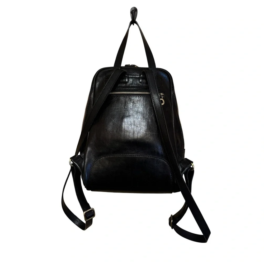 Unbranded Unisex Black Genuine Leather Backpack Made In Italy Unbranded Unisex Black Genuine Leather Backpack Made In Italy main image 4